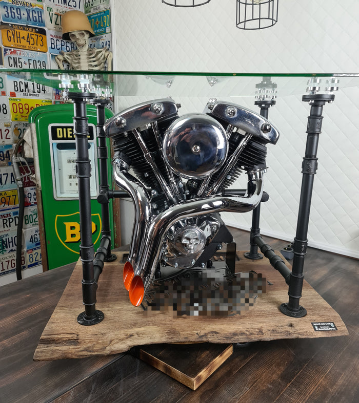 Motortisch „Shovelhead“ — handgefertigtes Unikat von V8 Rock-n-Roll