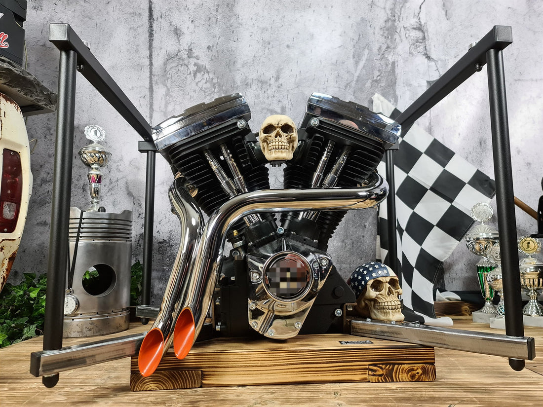 Motortisch „EVO Skulls Edition“ — handgefertigtes Unikat von V8 Rock'n'Roll