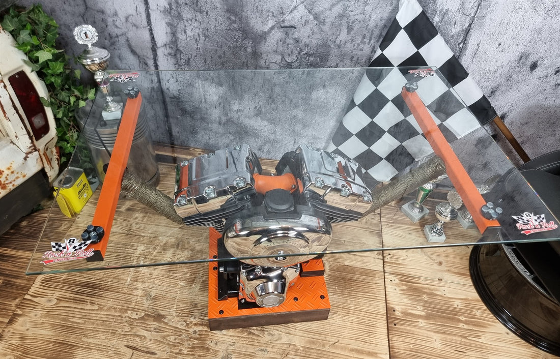 Motortisch „Harley Orange“ — Ansicht 3