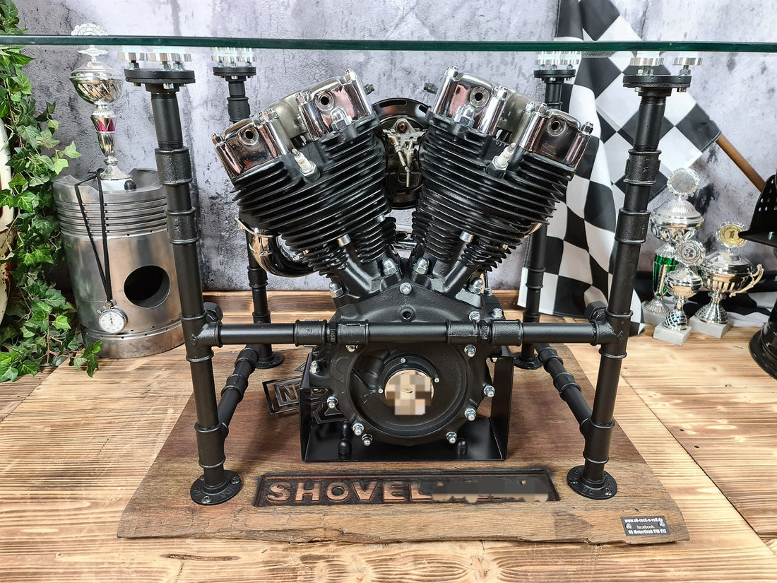 Motortisch „Shovelhead“ — handgefertigtes Unikat von V8 Rock'n'Roll