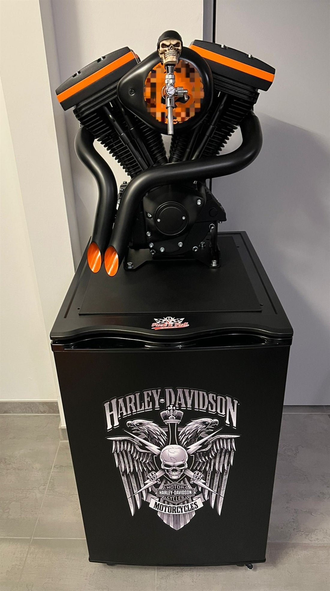 Zapfanlage „Agent Orange“ — handgefertigtes Unikat von V8 Rock'n'Roll