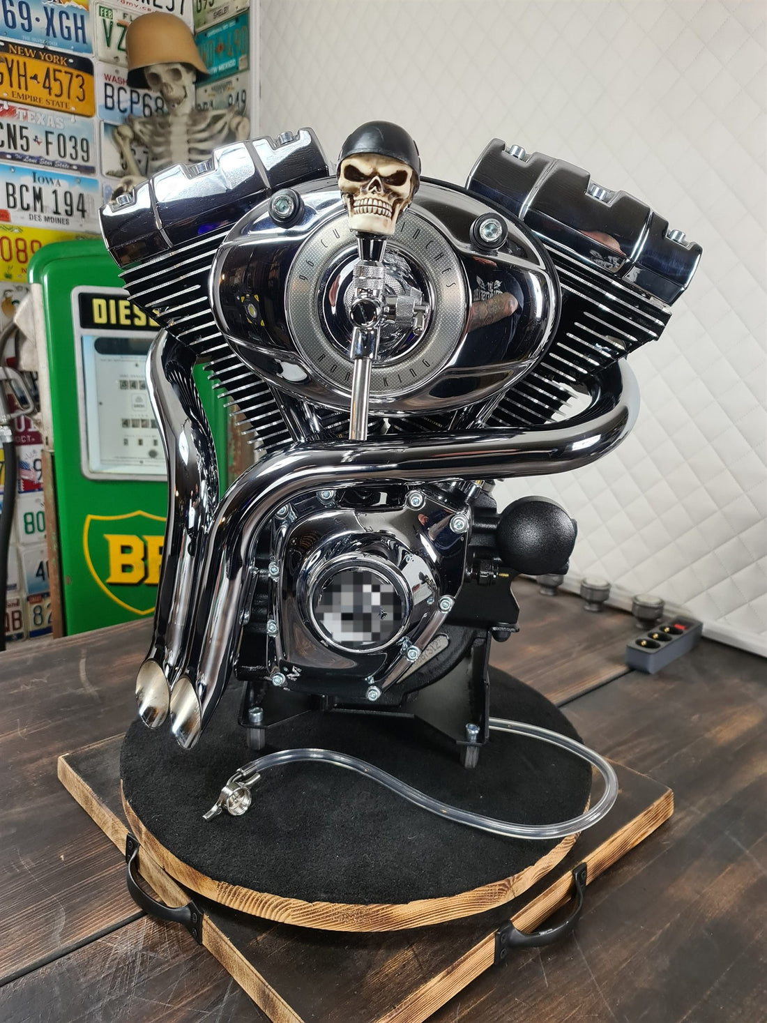 Zapfanlage „TwinCam“ — handgefertigtes Unikat von V8 Rock'n'Roll